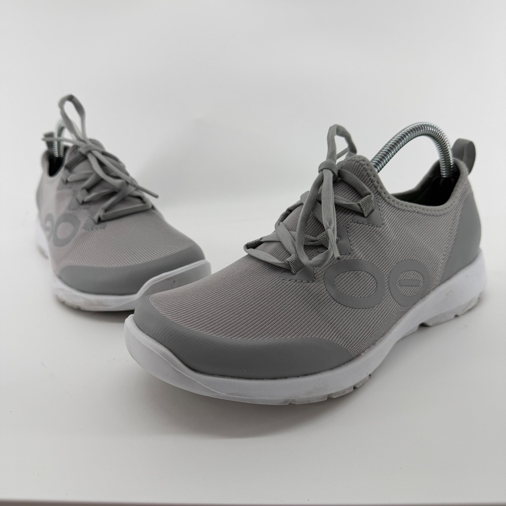 Oofos OOmg Low Shoe Grey Recovery Sneakers Womens 7.5 M1100-GREY